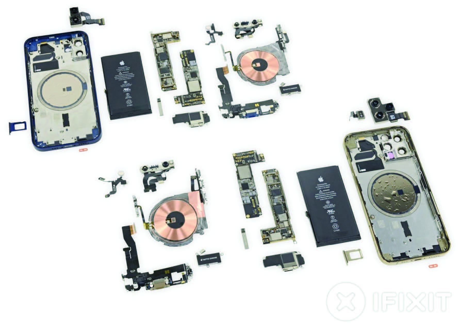 iFixit disassembled parts